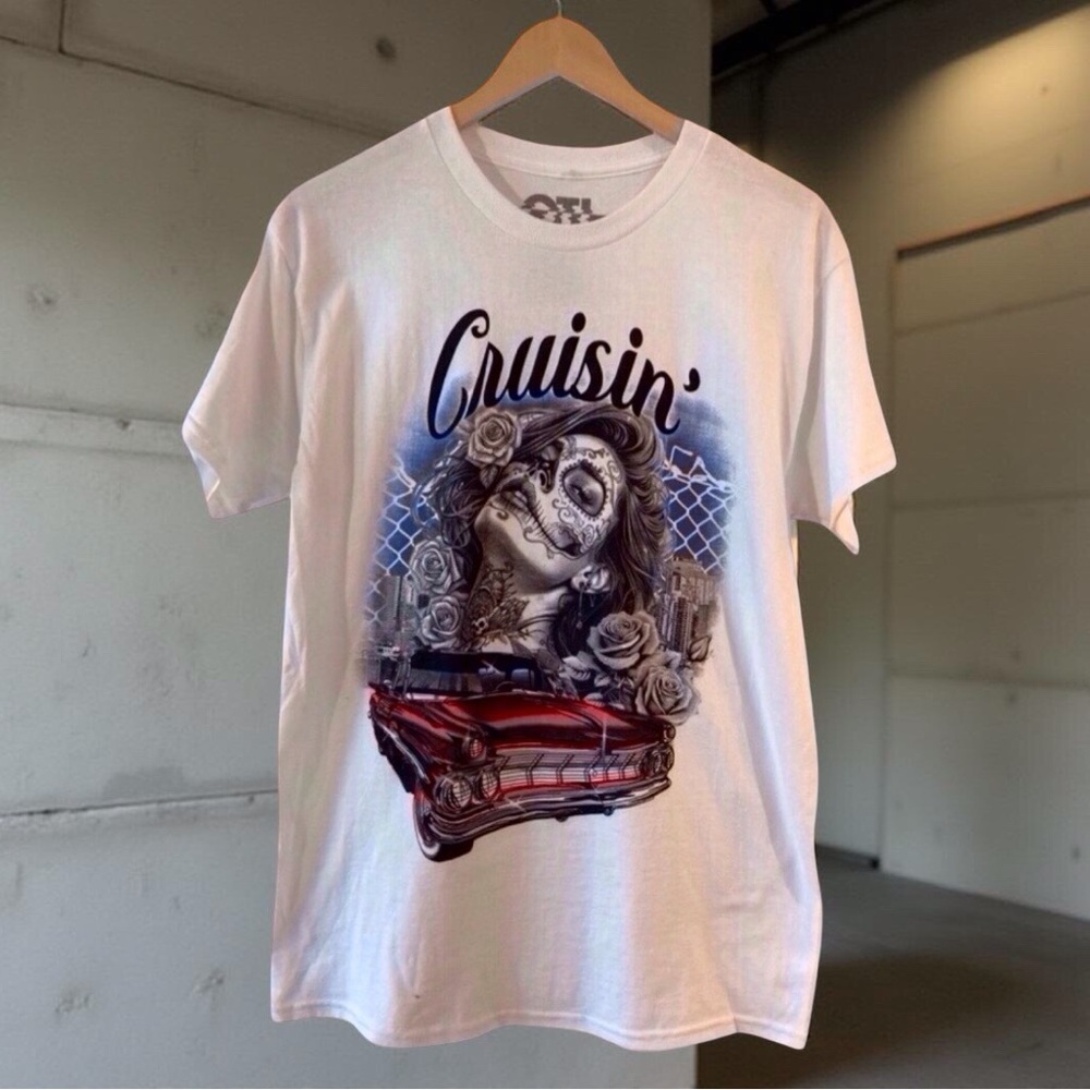 On The Low Cruisin’ Graphic Tee M NWOT OTL Art Streetwear white